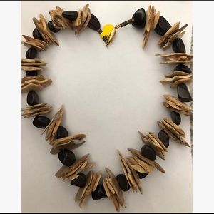 Coconut Seed Statement Necklace